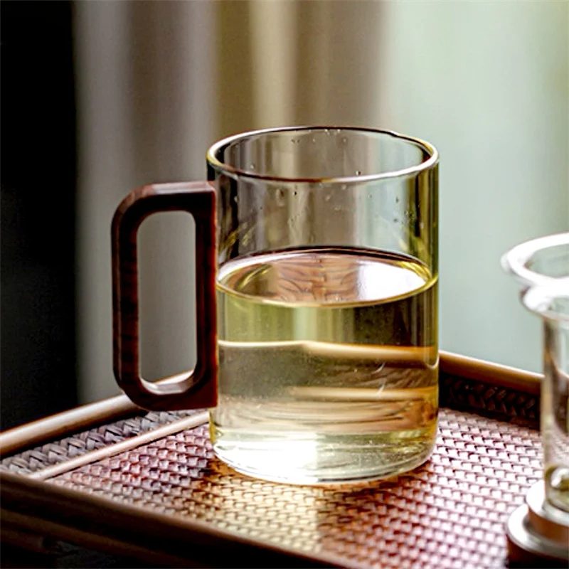 400ml High Borosilicate Glass Coffee Mug With Walnut Wooden Handle Heat-Resistant Tea Mug Breakfast Milk Coffee Cups and Mugs
400ml High Borosilicate Glass Coffee Mug With Walnut Wooden Handle Heat-Resistant Tea Mug Breakfast Milk Coffee Cups and Mugs