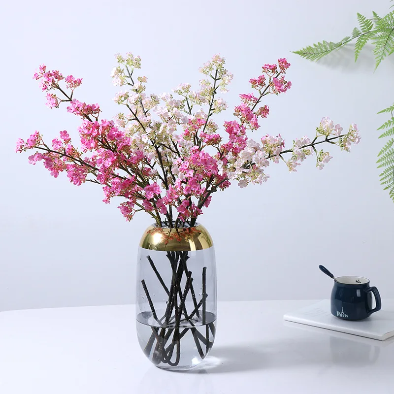 85cmSimulation Small Floral Cherry Blossom Bouquet 4 Fork Home Living Room Floor Table Decoration Wedding Fake Artifical Flowers 
85cmSimulation Small Floral Cherry Blossom Bouquet 4 Fork Home Living Room Floor Table Decoration Wedding Fake Artifical Flowers