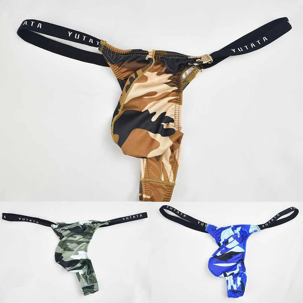 Men's Sexy Thong Bulge Pouch G-String Enhance T-Back Panties Bikini Low Waist Underpants Breathable Briefs Camouflage Lingeries
Men's Sexy Thong Bulge Pouch G-String Enhance T-Back Panties Bikini Low Waist Underpants Breathable Briefs Camouflage Lingeries