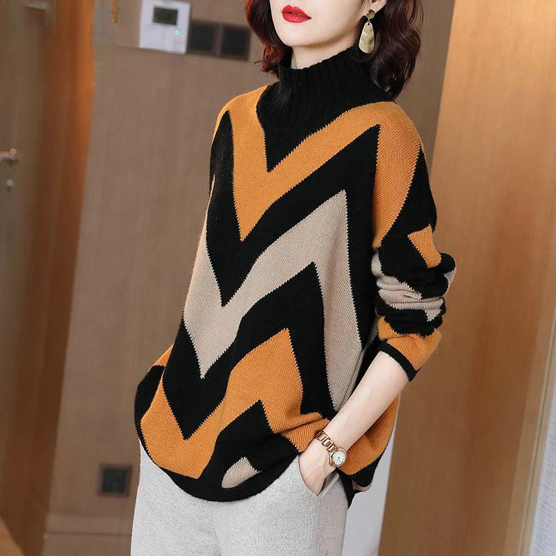 2022 Spring Autumn Women New Fashion Turtleneck Sweater Tops Female Long Sleeve Knitted Tops Ladies Loose Casual Jumpers X61
2022 Spring Autumn Women New Fashion Turtleneck Sweater Tops Female Long Sleeve Knitted Tops Ladies Loose Casual Jumpers X61