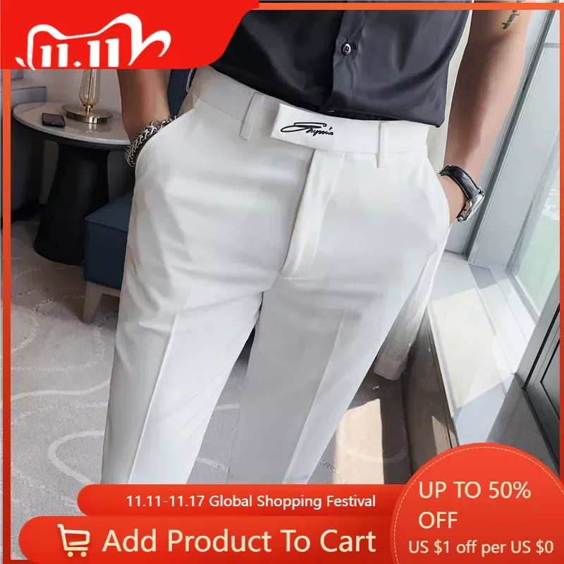 Брюки мужские облегающие деловые, деловая повседневная одежда в британском стиле, брюки для костюма, 36
Брюки мужские облегающие деловые, деловая повседневная одежда в британском стиле, брюки для костюма, 36