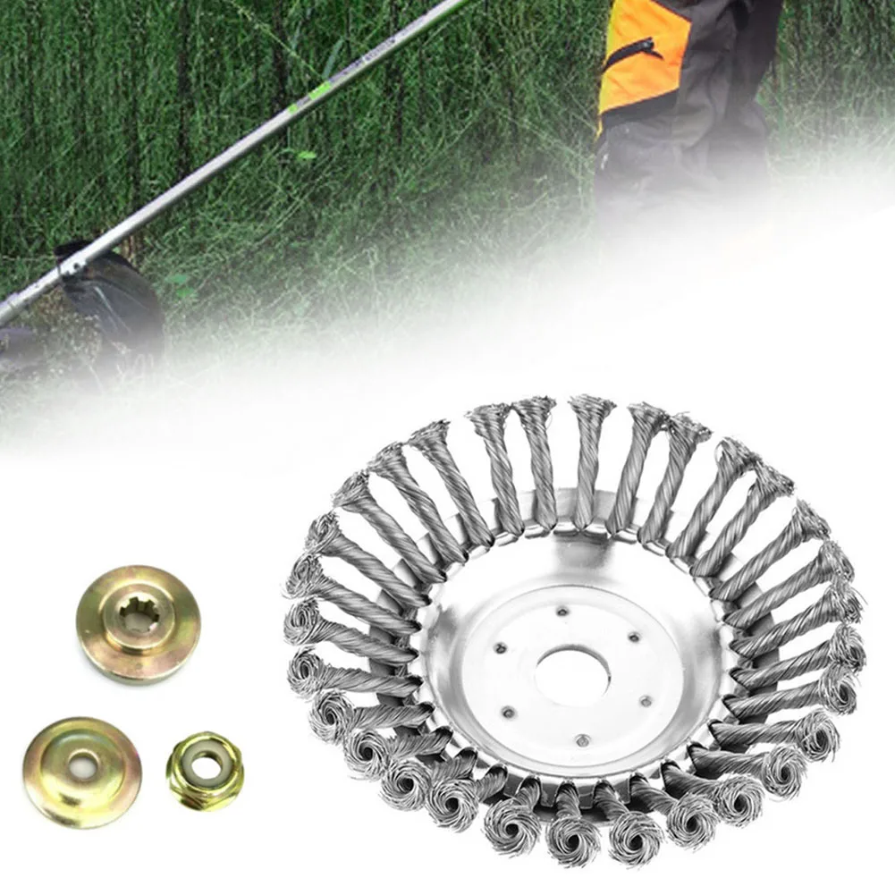 8Inch Grass Trimmer Cutter Head Silver Carbon Steel Wire Solid Mower Head Garden Brush And Rust Removing Garden Tools
8Inch Grass Trimmer Cutter Head Silver Carbon Steel Wire Solid Mower Head Garden Brush And Rust Removing Garden Tools