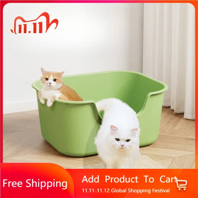 Box Toilet Cat Bedpans Leak Proof Sandbox Big Playground Cat Bedpans Training Outdoor Bathroom Arenero Gato Pet Products QF50CB
Box Toilet Cat Bedpans Leak Proof Sandbox Big Playground Cat Bedpans Training Outdoor Bathroom Arenero Gato Pet Products QF50CB