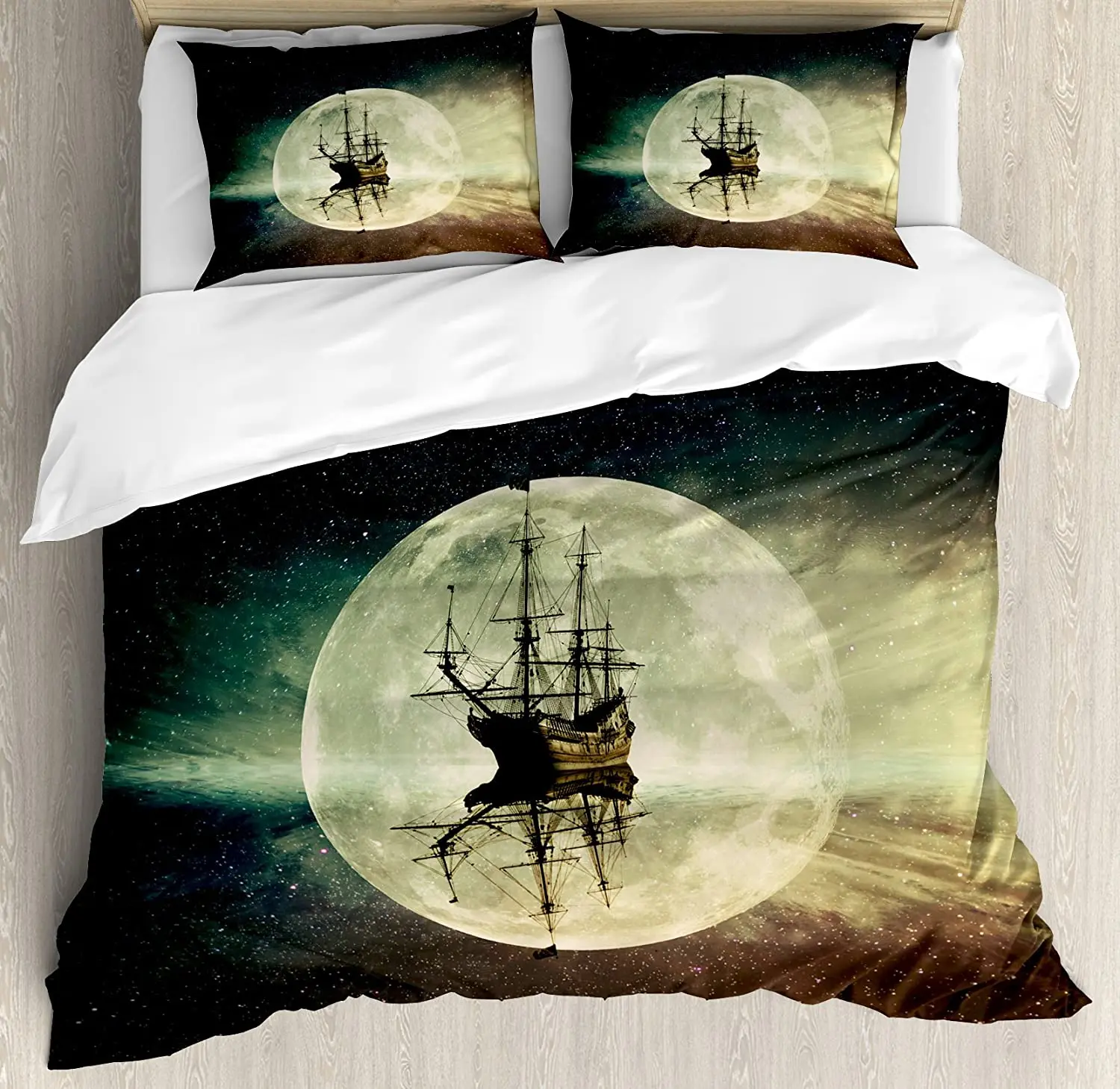 Ocean Bedding Set For Bedroom Bed Home Vintage Old Ship on Sea Moonlight Starry Night Sky Duvet Cover Quilt Cover And Pillowcase
Ocean Bedding Set For Bedroom Bed Home Vintage Old Ship on Sea Moonlight Starry Night Sky Duvet Cover Quilt Cover And Pillowcase
