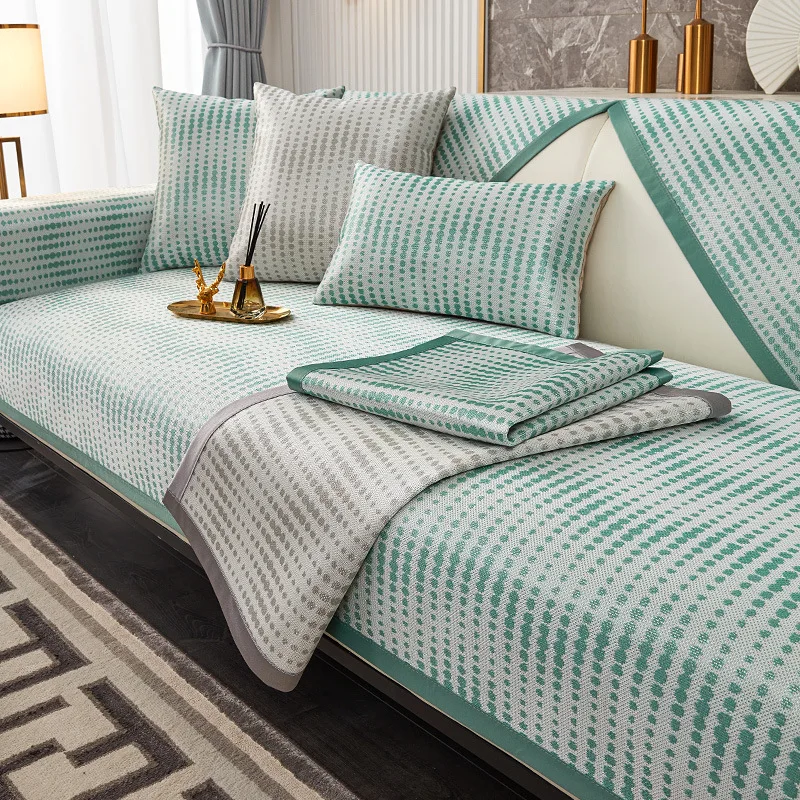 Summer Comfortable Ice Silk Sofa Cover Bamboo Grain Mat Cushion Simple and Cool Sofa Towel Machine Washable Ice Silk Sofa Seat
Summer Comfortable Ice Silk Sofa Cover Bamboo Grain Mat Cushion Simple and Cool Sofa Towel Machine Washable Ice Silk Sofa Seat