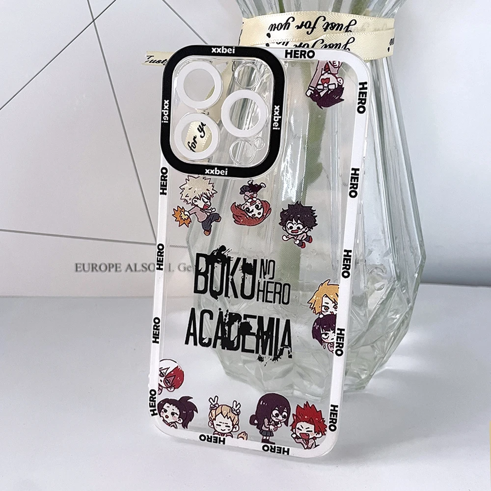 Anime My Hero Academia Friendship Transparent Case for Iphone 13 12 11 14 Pro Max Mini Hot Angle Eyes Clear Funda Kawaii Cover
Anime My Hero Academia Friendship Transparent Case for Iphone 13 12 11 14 Pro Max Mini Hot Angle Eyes Clear Funda Kawaii Cover