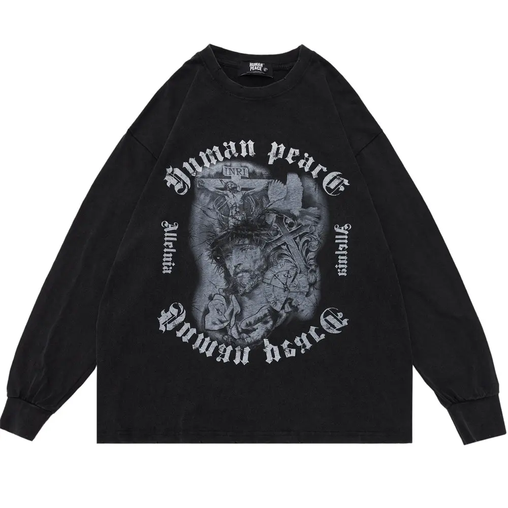 Men's Shirt Full Sleeve Goth Punk Print American Spanish Top 2022 Autumn Harajuku Casual Streetwear Hip Hop Oversized T-shirt
Men's Shirt Full Sleeve Goth Punk Print American Spanish Top 2022 Autumn Harajuku Casual Streetwear Hip Hop Oversized T-shirt