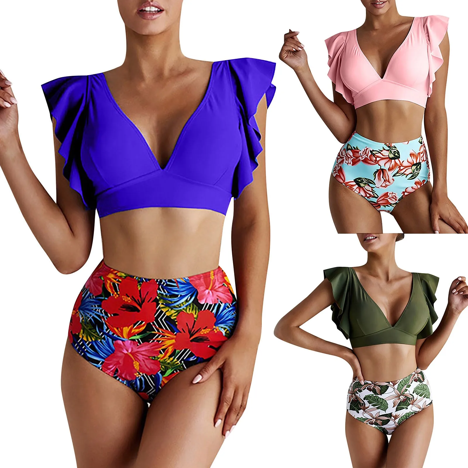 Summer Women's Printed Swimsuit Fashion Swimsuit Beach Bikini Swimsuit Tops for Women with Support
Summer Women's Printed Swimsuit Fashion Swimsuit Beach Bikini Swimsuit Tops for Women with Support