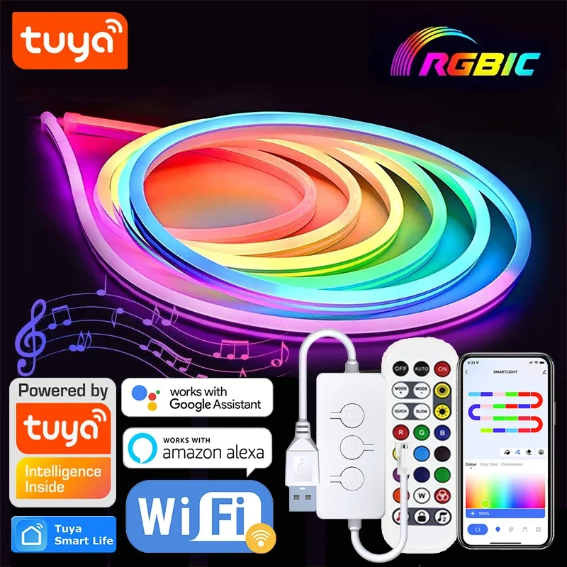 TUYA RGBIC Светодиодная лента 5 м
TUYA RGBIC Светодиодная лента 5 м