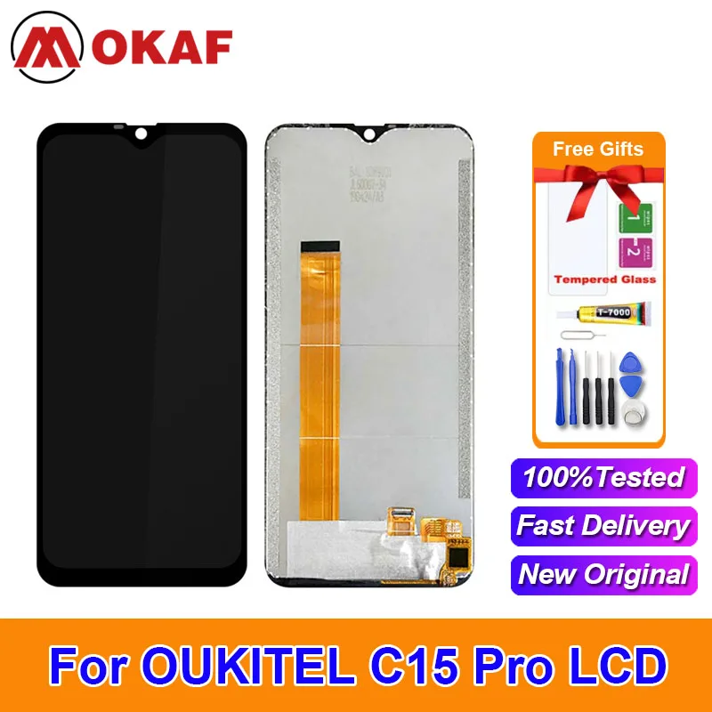 OKANFU оригинальный 6,09 "для Oukitel C15 Pro ЖК-дисплей и сенсорный экран в сборе, замена для OUKITEL C15Pro с рамкой + Инструменты
OKANFU оригинальный 6,09 "для Oukitel C15 Pro ЖК-дисплей и сенсорный экран в сборе, замена для OUKITEL C15Pro с рамкой + Инструменты