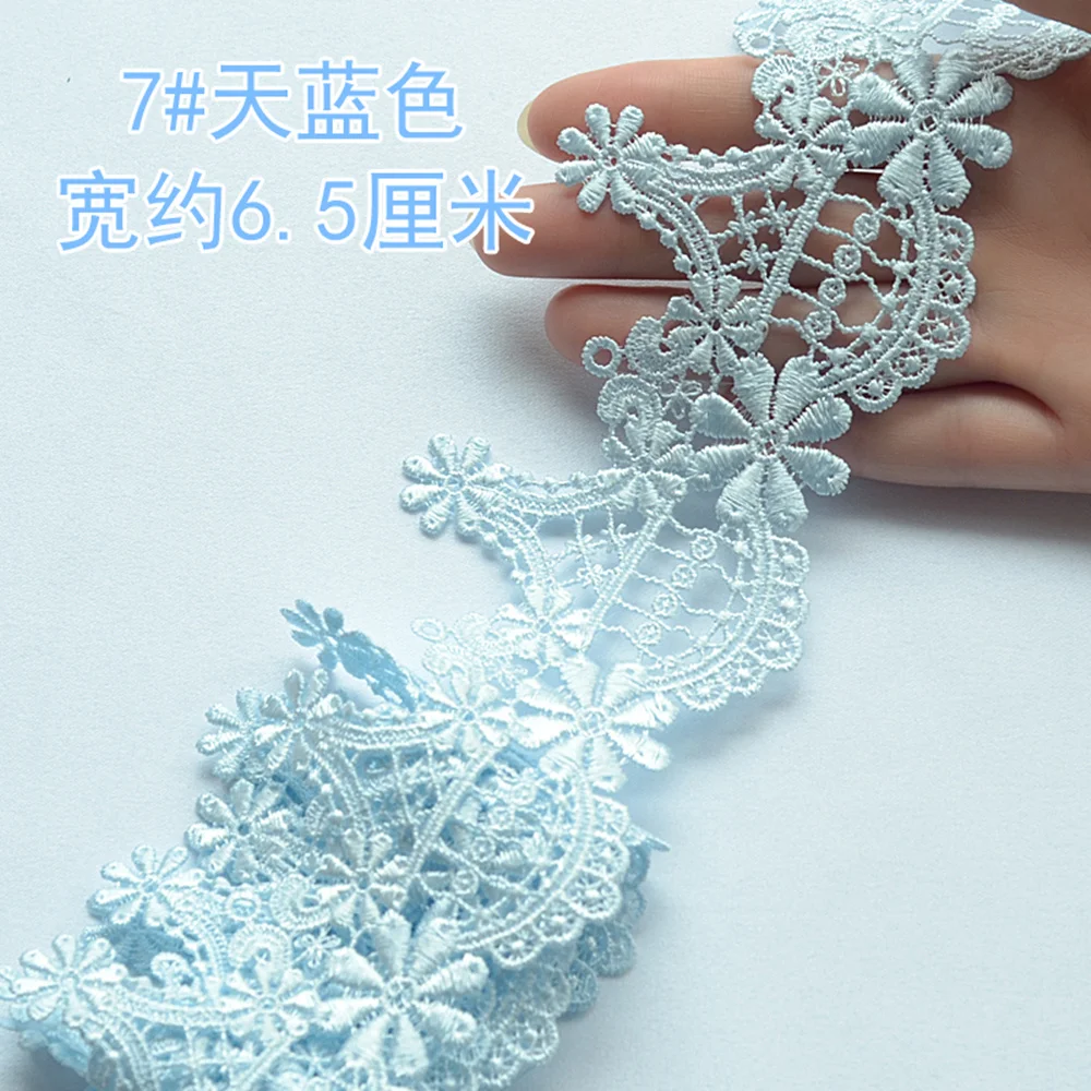 1M Latest Embroidery Guipure Lace Trim Light Blue Lace Fabric Hollow Bridal Ribbon Sarees Wedding Trimmings For Clothing LX03
1M Latest Embroidery Guipure Lace Trim Light Blue Lace Fabric Hollow Bridal Ribbon Sarees Wedding Trimmings For Clothing LX03
