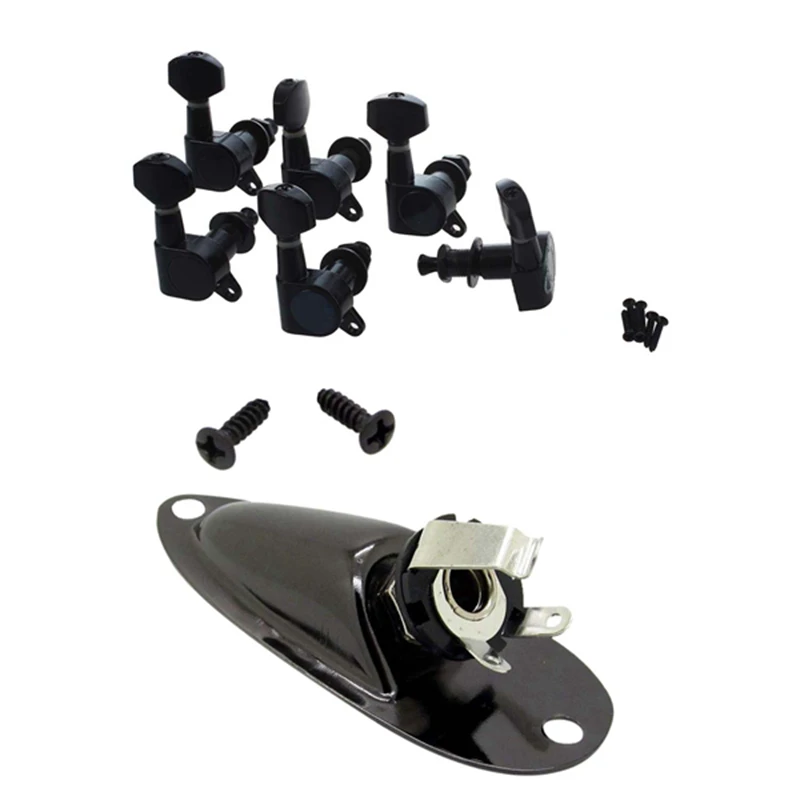 6 шт., тюнинговые колышки для гитары, головки станка 6R и 1X, 1/4 дюйма, штепсельная Вилка для гитары 
6 шт., тюнинговые колышки для гитары, головки станка 6R и 1X, 1/4 дюйма, штепсельная Вилка для гитары