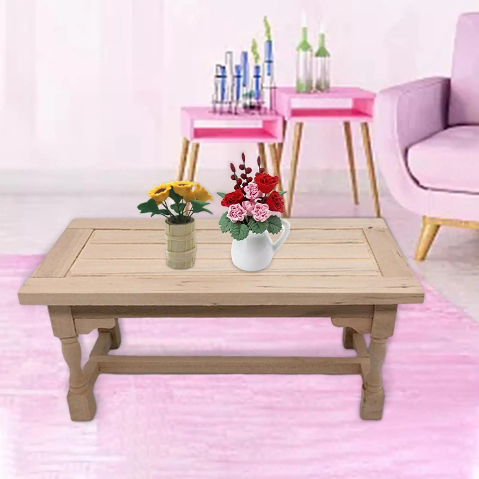 Unpainted Wood Side Table, 1/12 Desk Handmade Coffee Table Accessories Dollhouse Living Room Furniture Accessories
Unpainted Wood Side Table, 1/12 Desk Handmade Coffee Table Accessories Dollhouse Living Room Furniture Accessories