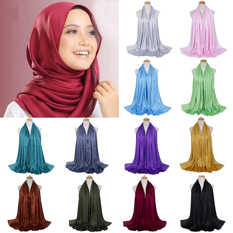 Women Plain Silk Satin Hijab Scarf Navy Muslim woman veil Solid Color Long Shawls Women Dress Hijab Pashmina Satin Scarf Bandana
Women Plain Silk Satin Hijab Scarf Navy Muslim woman veil Solid Color Long Shawls Women Dress Hijab Pashmina Satin Scarf Bandana