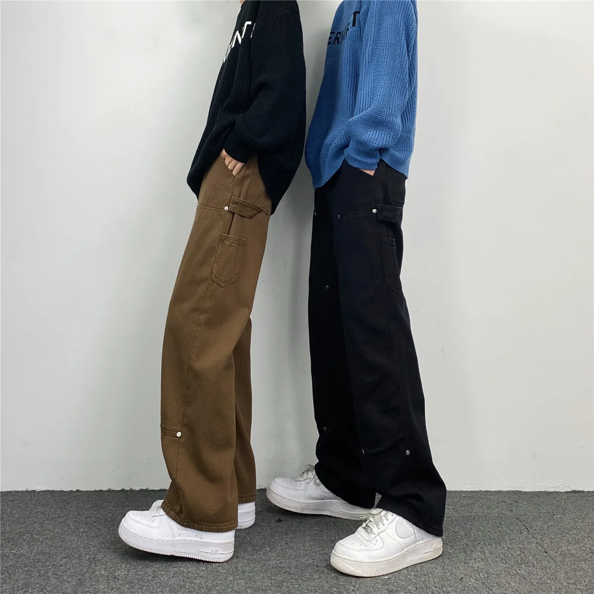 Pants Men's Jeans Hip Hop Loose Jeans Rivet Workwear Straight Loose Pants Women's Loose Jeans y2k Men's Jeans Casual Men Casual
Pants Men's Jeans Hip Hop Loose Jeans Rivet Workwear Straight Loose Pants Women's Loose Jeans y2k Men's Jeans Casual Men Casual