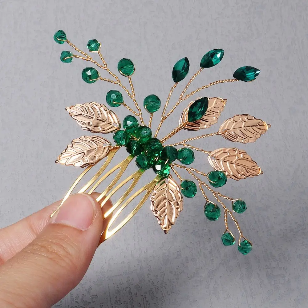 Wedding Hair Ornaments Green Hair Jewelry Crystal Hair Combs Bridal Clips Rhinestone Hair Comb Flower Leaf Headbands
Wedding Hair Ornaments Green Hair Jewelry Crystal Hair Combs Bridal Clips Rhinestone Hair Comb Flower Leaf Headbands