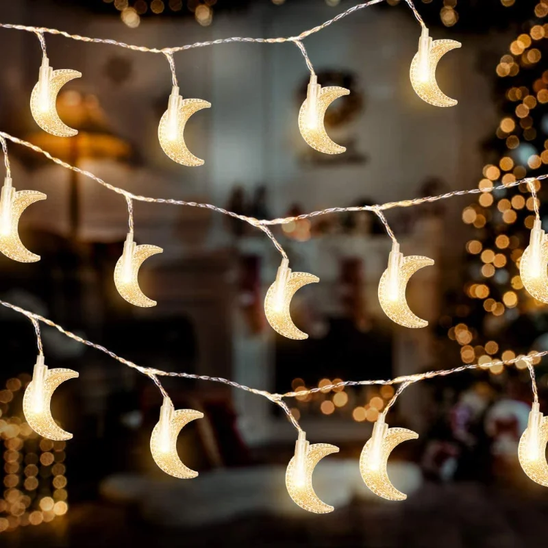 Ramadan Mubarak Lights for Crescent Party Ramadan Decoration 2023 Moon String Lights Battery Operated Home Decor Eid al-Fitr 
Ramadan Mubarak Lights for Crescent Party Ramadan Decoration 2023 Moon String Lights Battery Operated Home Decor Eid al-Fitr