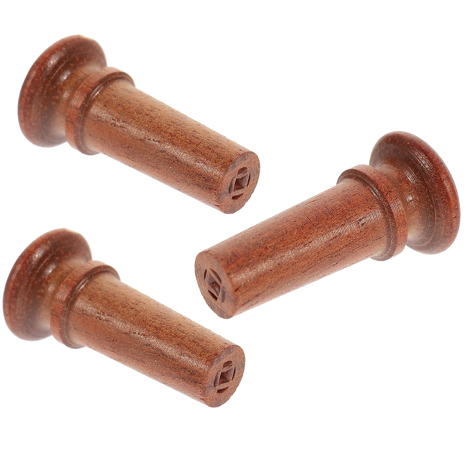 

3 Pcs Wooden Violin Tail Button Musical Instrument Accessories Jujube Bridge Pegs