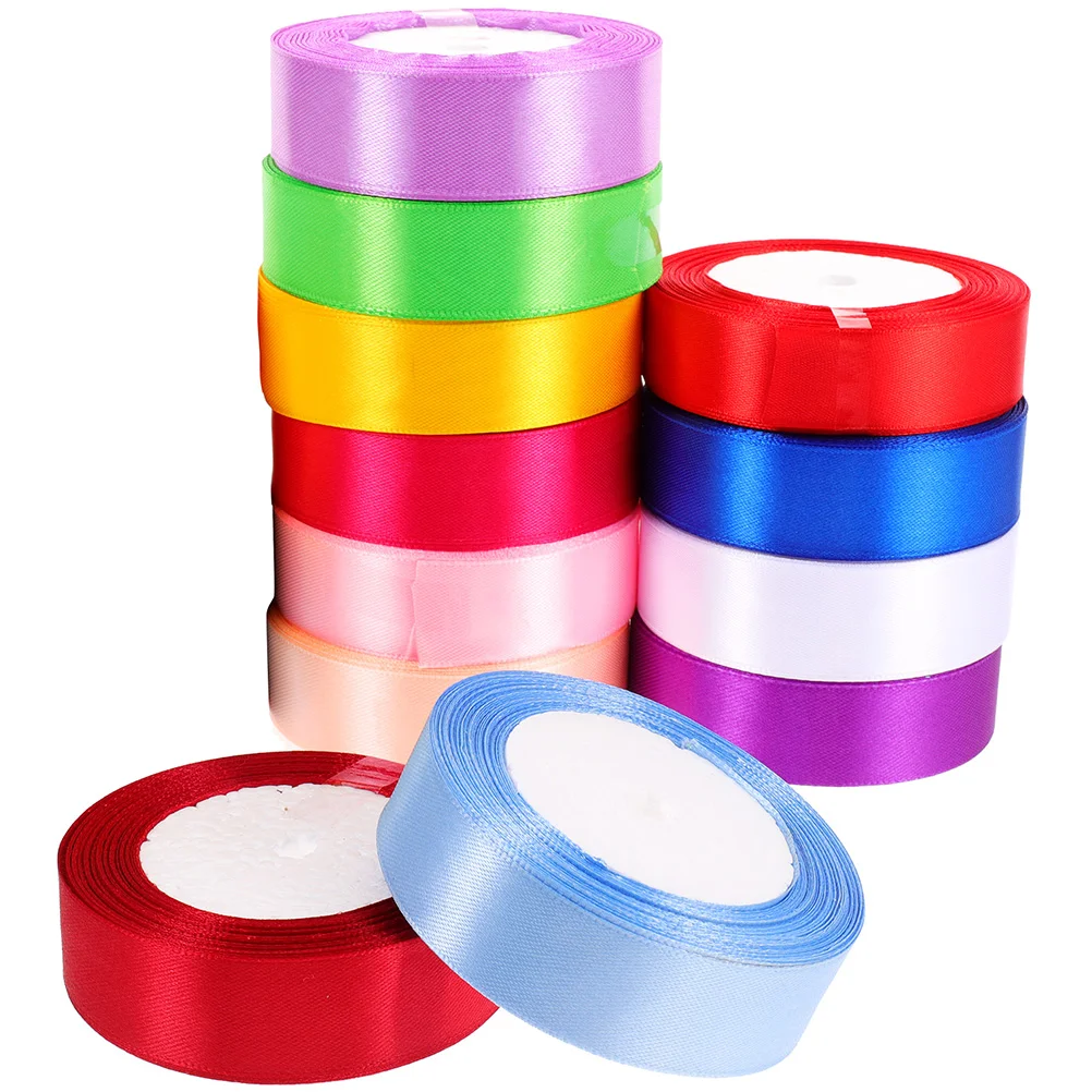 

12 Rolls 25cm Ribbon Gift Packing Creative Present Exquisite Cloth Tape Wrapping Ribbons Decor Packaging