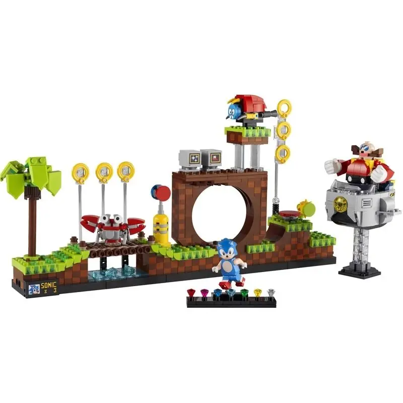 Новинка в Sonices The Hedgehog Green Hill Zone Коллекционный набор Skyline Строительные блоки