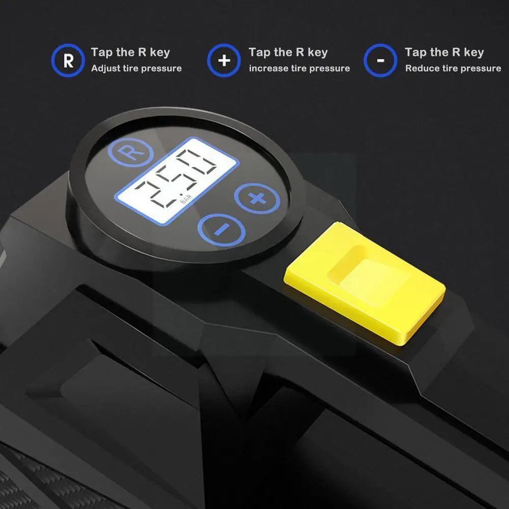 Portable Car Air Pump Digital Display Tire Inflator Can Illuminated Pump Compressor Car Be 12v Multi-function Air 12v Bomb T6u3
Portable Car Air Pump Digital Display Tire Inflator Can Illuminated Pump Compressor Car Be 12v Multi-function Air 12v Bomb T6u3