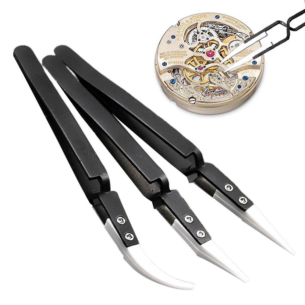 3pcs 135-140mm Non Conductive Ceramic Tweezers Little/Big/Straight Anti-Static Reverse Tweezers Ceramic Replaceable Tips
3pcs 135-140mm Non Conductive Ceramic Tweezers Little/Big/Straight Anti-Static Reverse Tweezers Ceramic Replaceable Tips