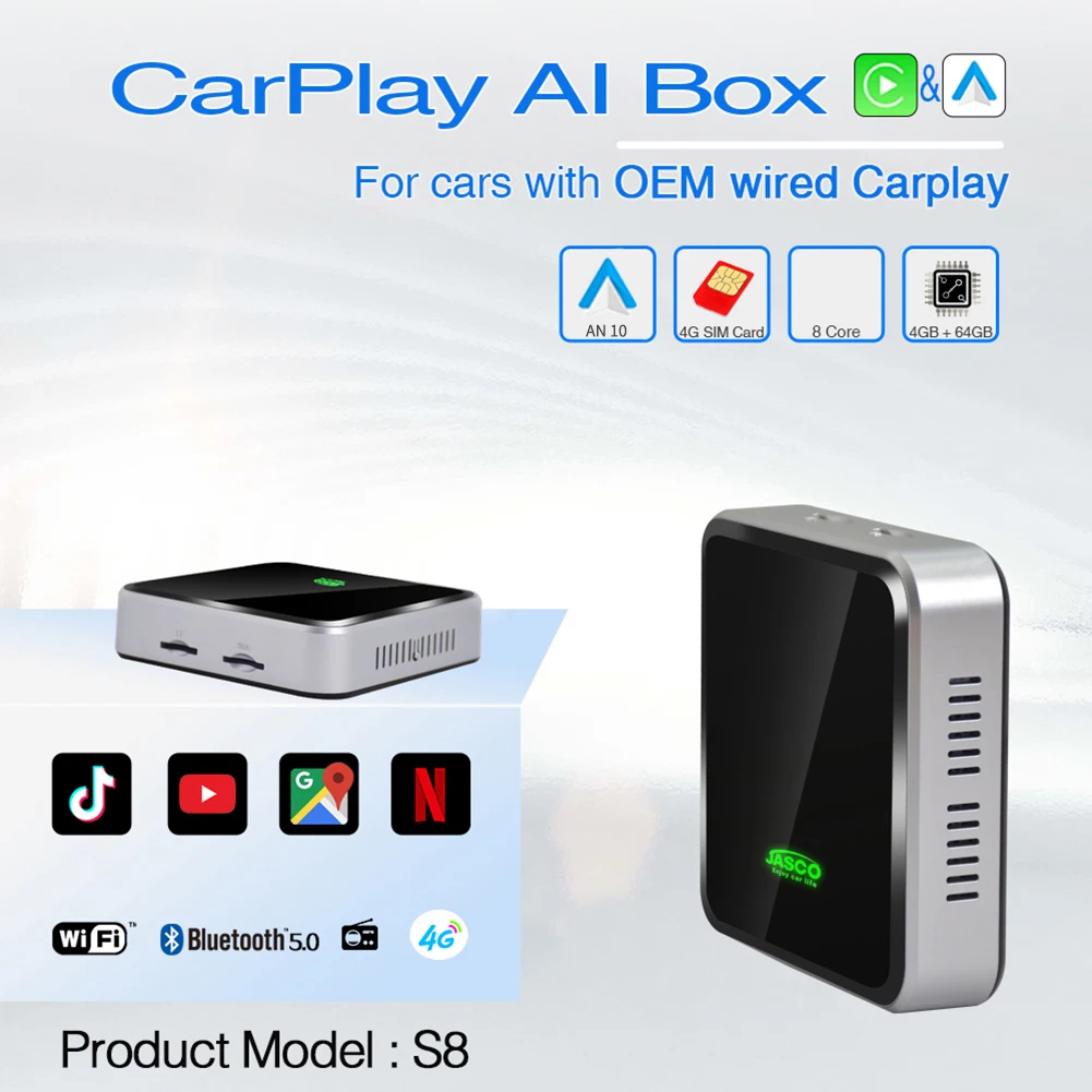Wireless Carplay 8 Core Handheld AI Box SIM TF Card Wireless CarPlay Android11 Adapter Car Entertainment
Wireless Carplay 8 Core Handheld AI Box SIM TF Card Wireless CarPlay Android11 Adapter Car Entertainment