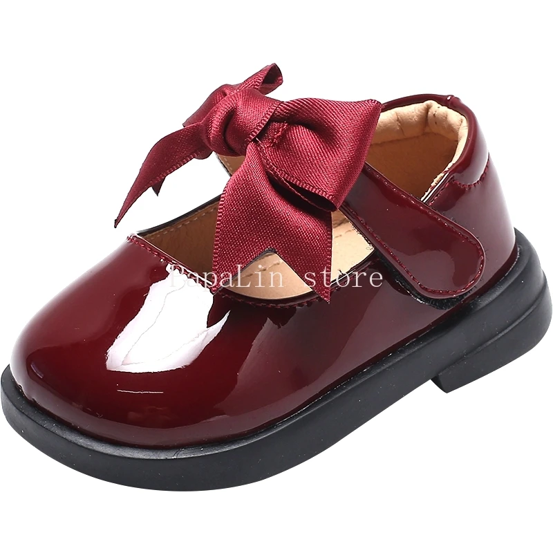 11.5-15.5cm Brand Lace Bowtie Patent Leather Girls Shoes,Wine Red Black Solid Pure Little Princess Dress Shoes For 0-3Years Baby
11.5-15.5cm Brand Lace Bowtie Patent Leather Girls Shoes,Wine Red Black Solid Pure Little Princess Dress Shoes For 0-3Years Baby