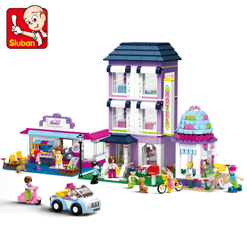 Sluban New Pink Dream Series Building Blocks 972pcs B0579 Small Town Street View Model Bricks Kid Toy Girl Friend Birthday Gift
Sluban New Pink Dream Series Building Blocks 972pcs B0579 Small Town Street View Model Bricks Kid Toy Girl Friend Birthday Gift