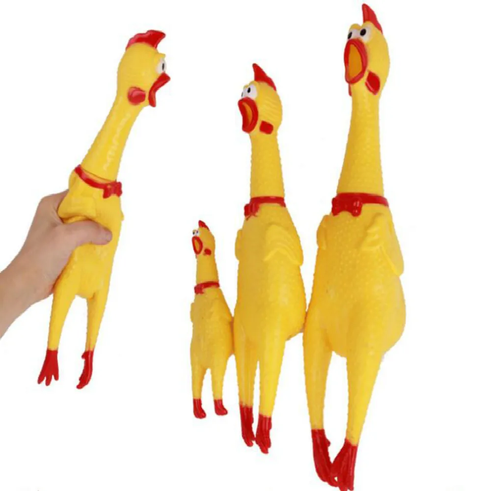 

Mini 15cm Small Dog Toys Yellow Screaming Rubber Chicken Pet Squeak Squeaker Chew Gift Kids Pet Toys Dog Toys for Small Dogs