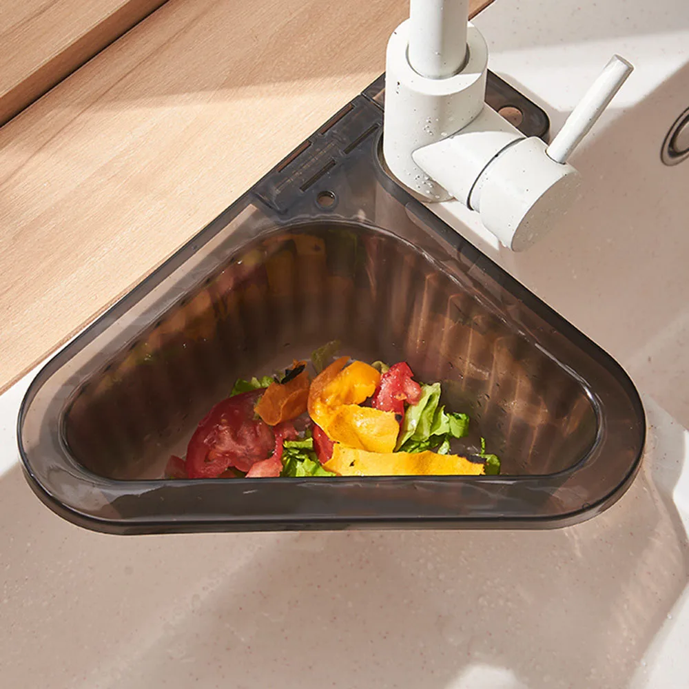 Kitchen Triangular Sink Strainer Drain Vegetable Fruite Drainer Basket Suction Cup Sponge Holder Storage Rack Sink Filter Shelf
Kitchen Triangular Sink Strainer Drain Vegetable Fruite Drainer Basket Suction Cup Sponge Holder Storage Rack Sink Filter Shelf