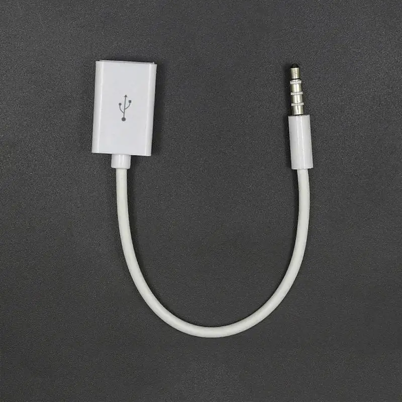 Автомобильный Кабель 3 5 мм автомобильный аудиоразъем AUX переходник на USB 2 0 с
