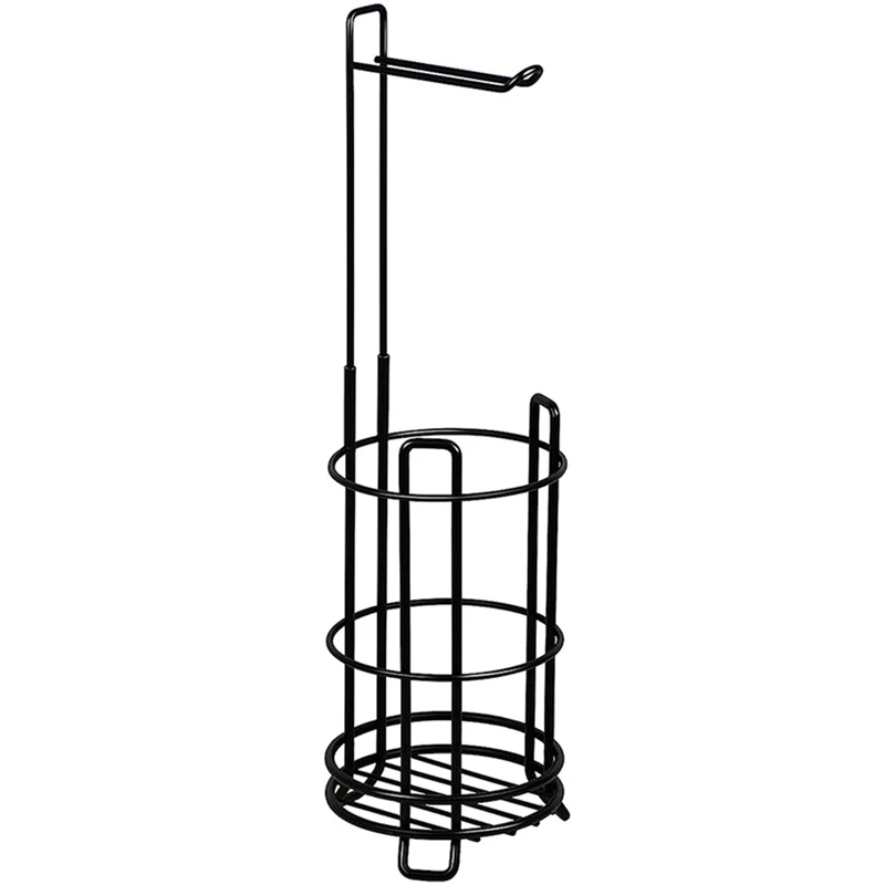1 Piece Toilet Paper Holder Stand And Dispenser, Metal Wire Toilet Tissue Paper Holder Storage Bathroom Accessories Black
1 Piece Toilet Paper Holder Stand And Dispenser, Metal Wire Toilet Tissue Paper Holder Storage Bathroom Accessories Black