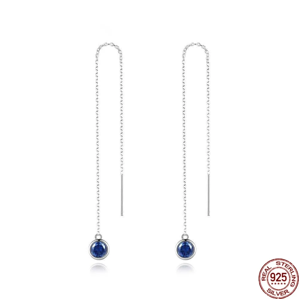 BABIQU Earrings for Women Dangle Ear Line Red Blue Round Gemstone 925 Silver Fine Jewellery Accessories Christmas Gifts Se-514
BABIQU Earrings for Women Dangle Ear Line Red Blue Round Gemstone 925 Silver Fine Jewellery Accessories Christmas Gifts Se-514
