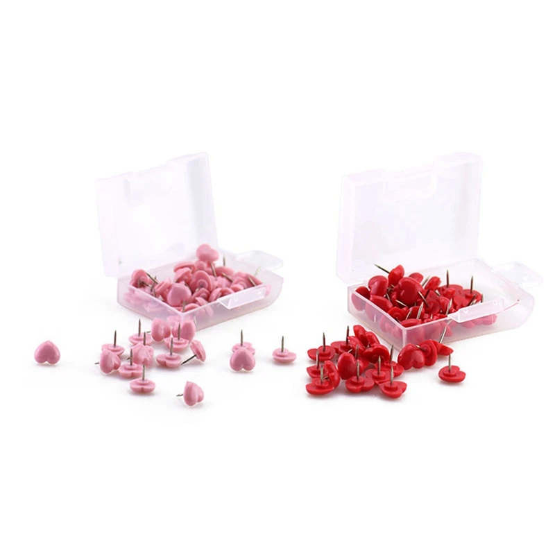 100Pcs Heart Shape Plastic Cork Board Safety Colored Push Pins Thumbtack - 50Pcs Pink & H50pcs Red
100Pcs Heart Shape Plastic Cork Board Safety Colored Push Pins Thumbtack - 50Pcs Pink & H50pcs Red