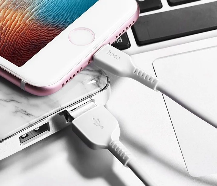 HOCO X20 FLASH Дата-кабель USB 2.4A для Apple 8-pin | Мобильные телефоны и аксессуары