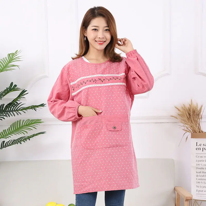 Cooking vest smock Korean fashion waterproof double apron female cute breathable cooking adult long sleeve smock kitchen home
Cooking vest smock Korean fashion waterproof double apron female cute breathable cooking adult long sleeve smock kitchen home
