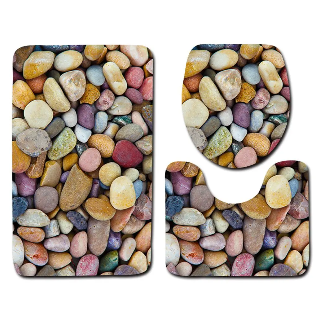 3pcs/1 Set Carpet Bathroom 3D Stone Printing Non-Slip Bath Mat Doormats Decor Toilet Seat Cover Rug
3pcs/1 Set Carpet Bathroom 3D Stone Printing Non-Slip Bath Mat Doormats Decor Toilet Seat Cover Rug