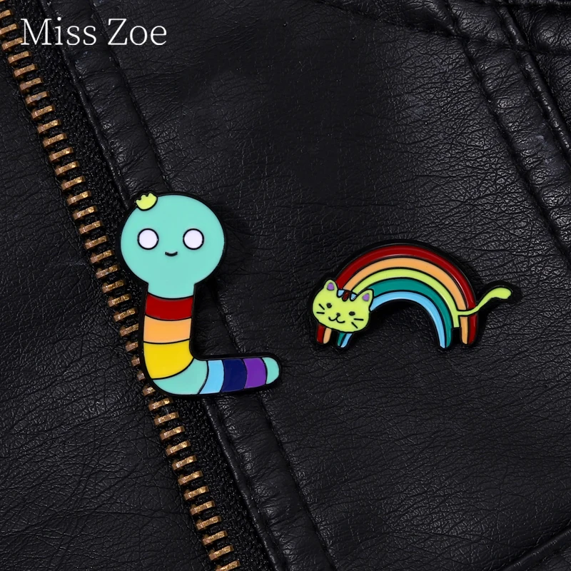 Ins Cartoon Rainbow Animal Brooches Cute Funny Rainbow Dinosaur Cat Alloy Badge Student Clothing Accessories Jewelry For Kid
Ins Cartoon Rainbow Animal Brooches Cute Funny Rainbow Dinosaur Cat Alloy Badge Student Clothing Accessories Jewelry For Kid