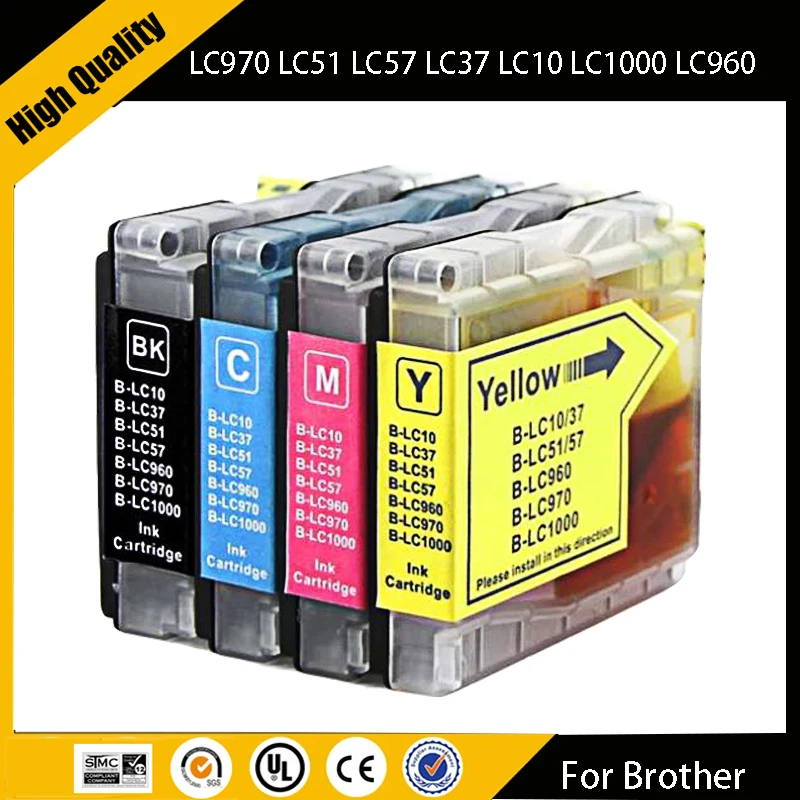 

Einkshop LC10 LC37 LC51 LC57 LC960 LC970 LC1000 ink Catridge for Brother DCP-130C DCP-330C 340CN MFC-685CW MFC-845CW MFC-885CW