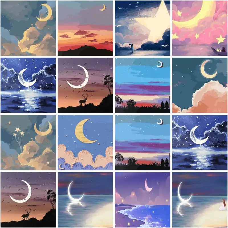 CHENISTORY Diy Moon Scenery Painting By Numbers Children Cartoon Paint By Number Handpainted Arts And Crafts 20x20cm Frame
CHENISTORY Diy Moon Scenery Painting By Numbers Children Cartoon Paint By Number Handpainted Arts And Crafts 20x20cm Frame