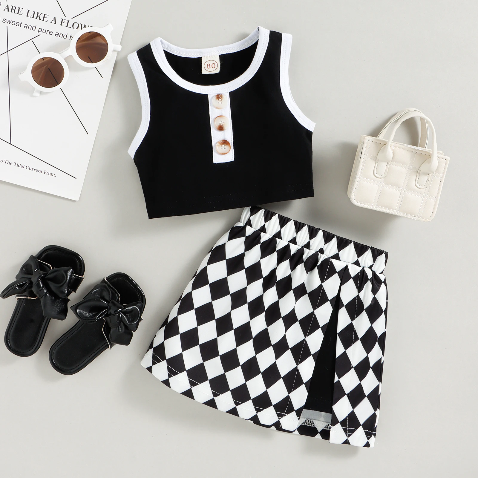 Summer Kids Baby Girls Clothing Cropped Sleeveless Tops + Print Skirt Clothes Set Suit
Summer Kids Baby Girls Clothing Cropped Sleeveless Tops + Print Skirt Clothes Set Suit