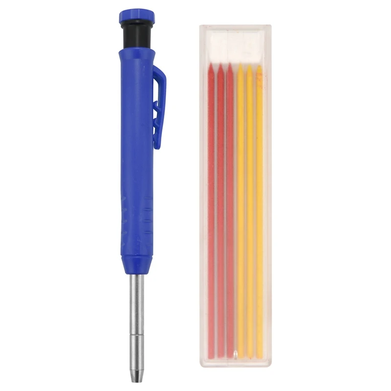 Solid Carpenter Pencil Set Leads Built-in Sharpener Deep Hole Mechanical Marker Marking Pen Tool 
Solid Carpenter Pencil Set Leads Built-in Sharpener Deep Hole Mechanical Marker Marking Pen Tool
