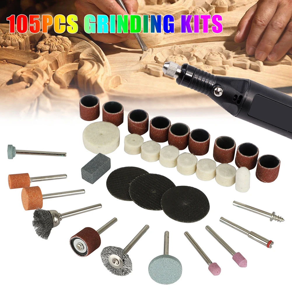 105pcs Rotary Tool Accessories Set Electric Drill Grinder Polishing Sanding Kit For Metal Surface Cleaning, Grinding, Dusting
105pcs Rotary Tool Accessories Set Electric Drill Grinder Polishing Sanding Kit For Metal Surface Cleaning, Grinding, Dusting