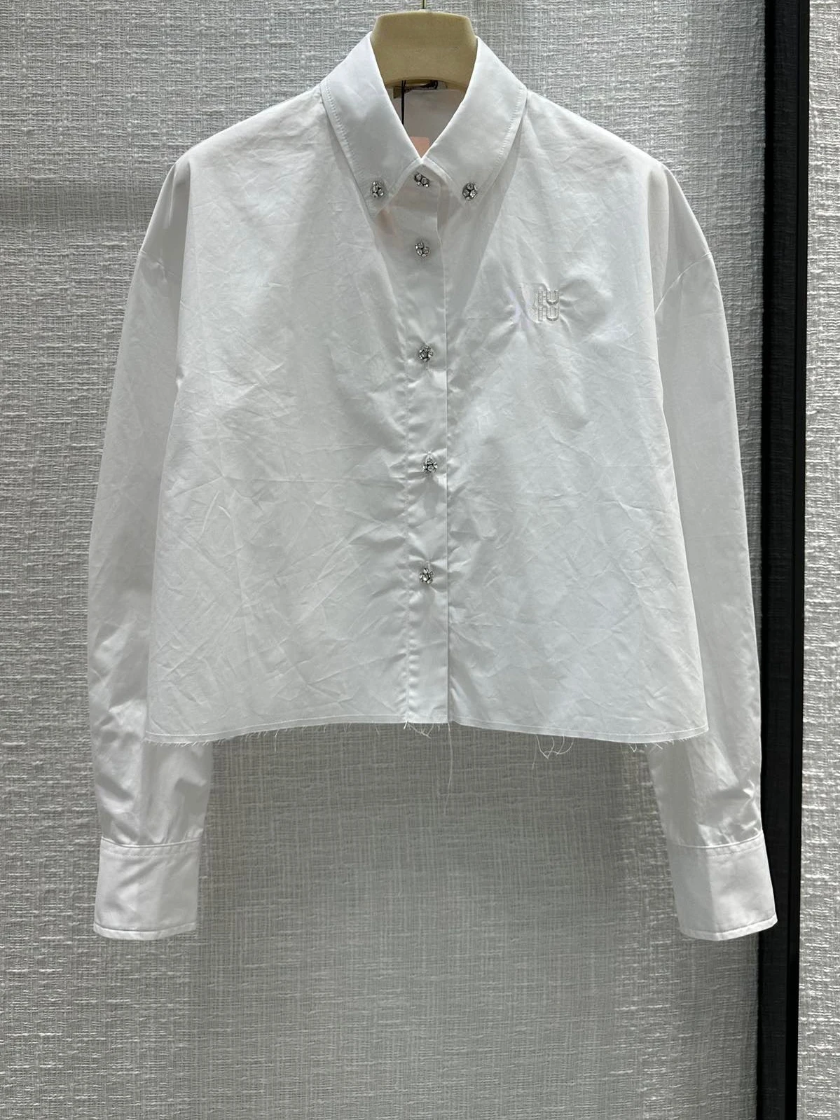 Spring black/white Long Sleeve Short Letter embroidery Shirt Women Single Breasted Ladies Crop Tops Female Clothing Blouse
Spring black/white Long Sleeve Short Letter embroidery Shirt Women Single Breasted Ladies Crop Tops Female Clothing Blouse