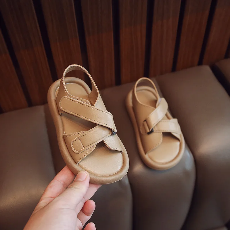 Children Sandals Leisure Open-toe Unisex Stylish Kids Beach Sliders Solid Color Hook & Loop Boy Girl Versatile Shoes Soft Bottom
Children Sandals Leisure Open-toe Unisex Stylish Kids Beach Sliders Solid Color Hook & Loop Boy Girl Versatile Shoes Soft Bottom