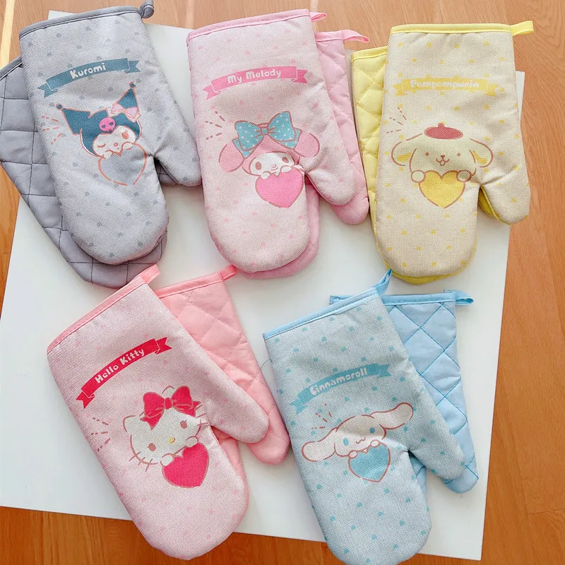 Kawaii Sanrios Insulation Gloves Kitty kuromi My Melody Cinnamoroll Anti-scalding Thickened Gloves Baking Tools Ktchen Household
Kawaii Sanrios Insulation Gloves Kitty kuromi My Melody Cinnamoroll Anti-scalding Thickened Gloves Baking Tools Ktchen Household