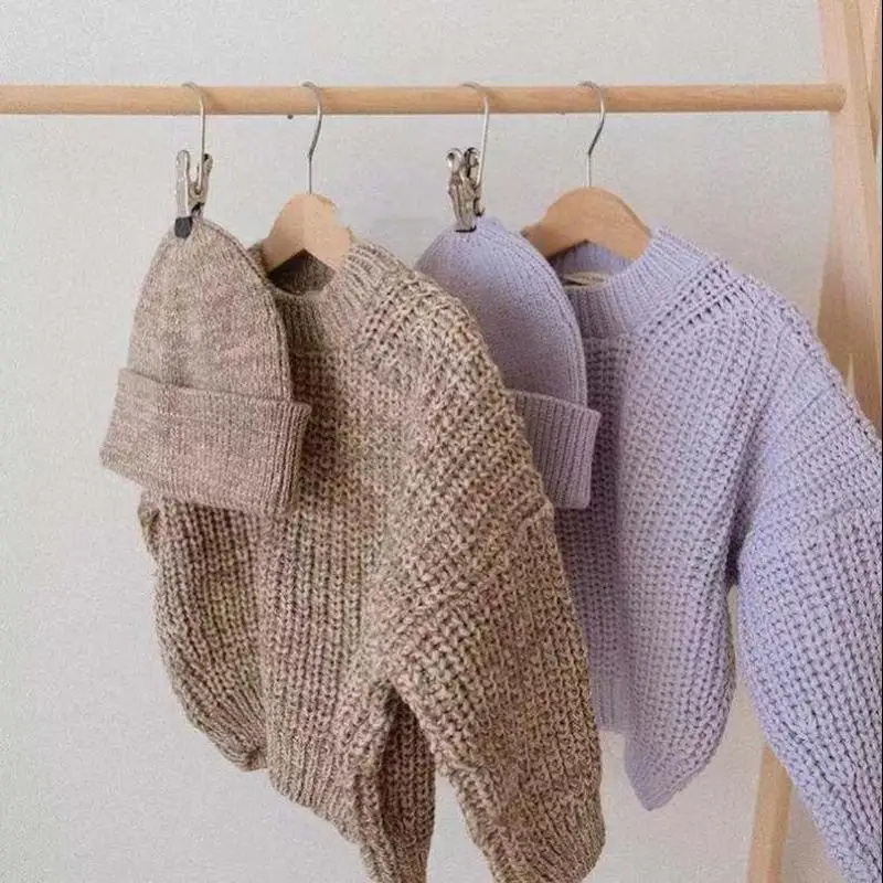 2021 Autumn New Baby Girl Knit Sweater Fashion Long Sleeve Loose Sweater For Baby Boy Knitted Tops Casual Kids Sweater
2021 Autumn New Baby Girl Knit Sweater Fashion Long Sleeve Loose Sweater For Baby Boy Knitted Tops Casual Kids Sweater