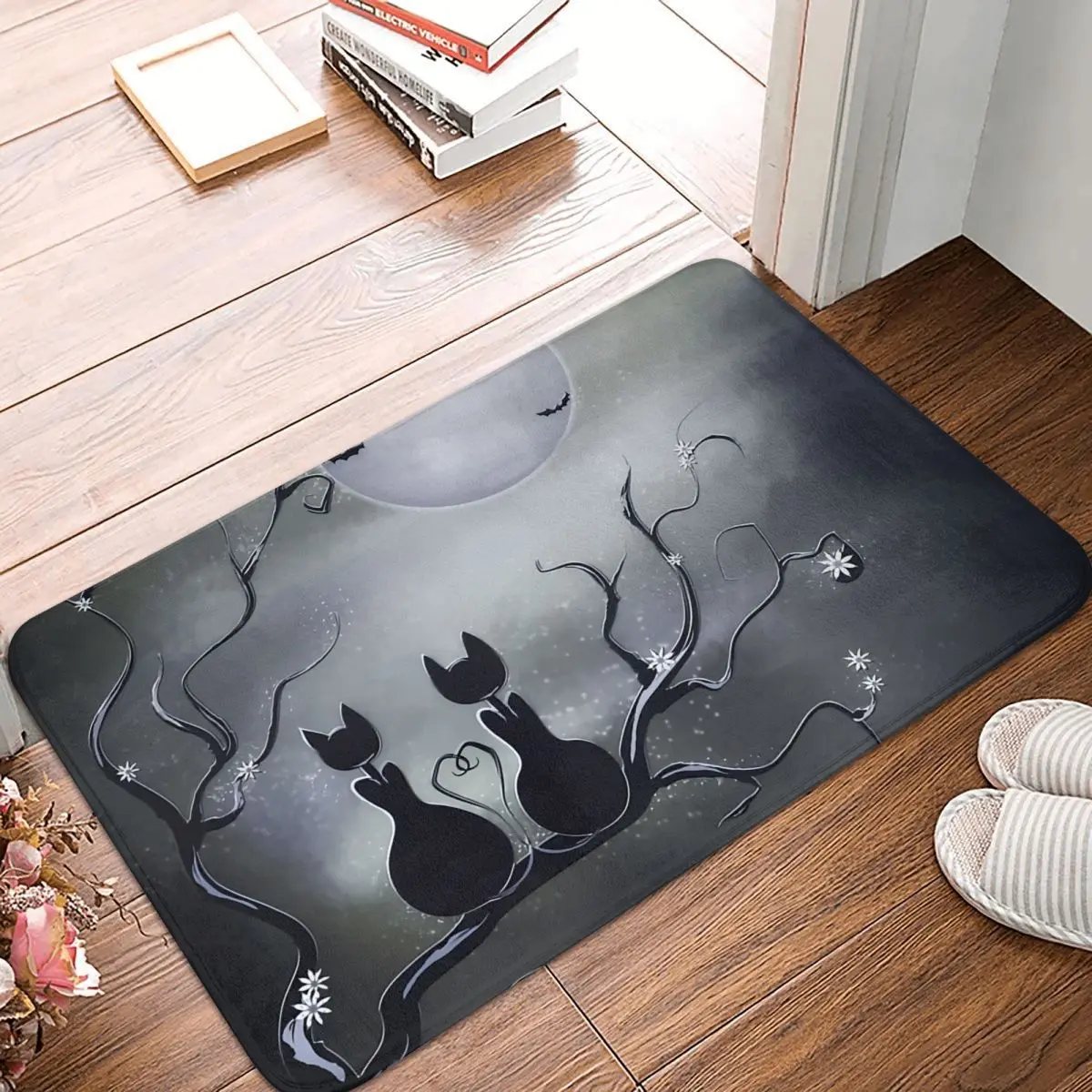 Animals Art Bedroom Mat Black Cats Love In The Night Doormat Kitchen Carpet Balcony Rug Home Decor
Animals Art Bedroom Mat Black Cats Love In The Night Doormat Kitchen Carpet Balcony Rug Home Decor