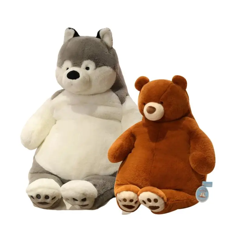 

Super Soft 60/80cm Shiba inu Brown Bear Husky Lazy Doll Cute Tiger Panda Plush Soft Dolls High Quality Birthday Gift for Kids